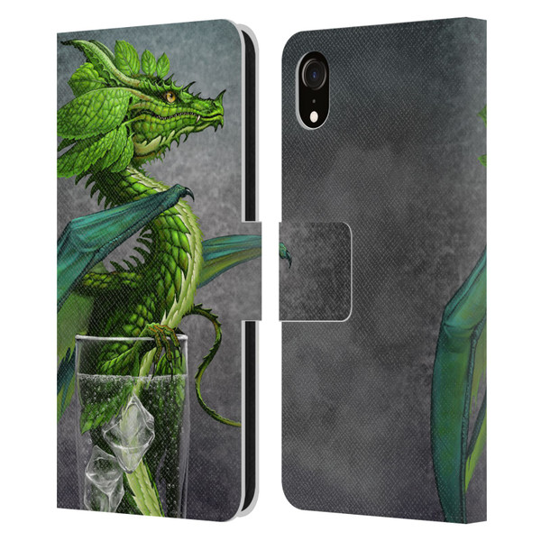 Stanley Morrison Dragons Green Mojito Drink Leather Book Wallet Case Cover For Apple iPhone XR