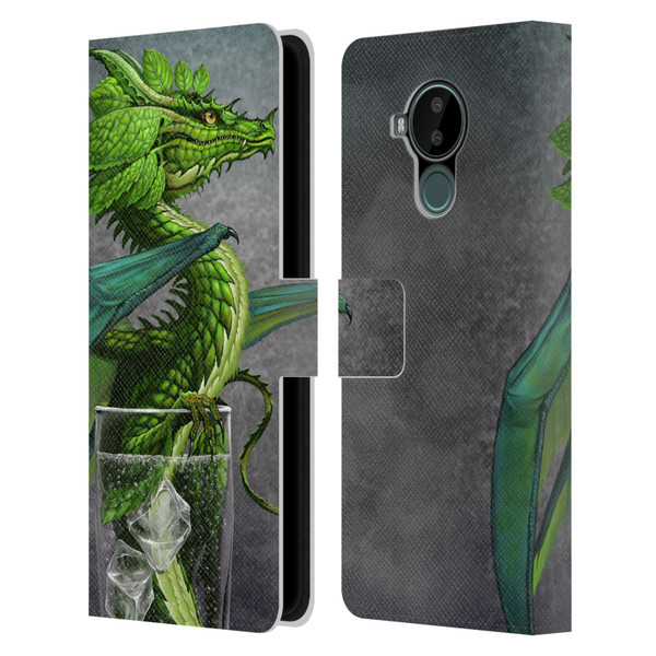 Stanley Morrison Dragons Green Mojito Drink Leather Book Wallet Case Cover For Nokia C30