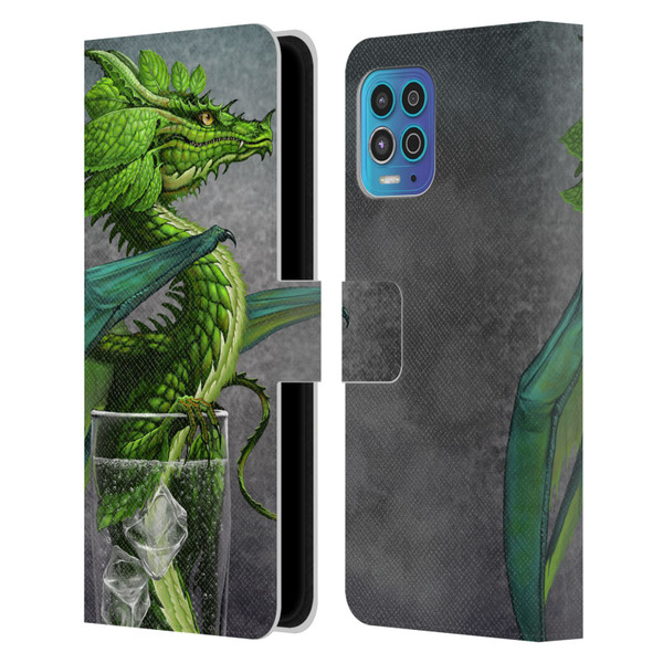 Stanley Morrison Dragons Green Mojito Drink Leather Book Wallet Case Cover For Motorola Moto G100