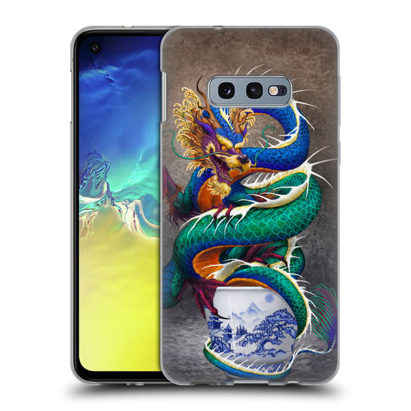 Stanley Morrison Dragons Asian Sake Drink Soft Gel Case for Samsung Galaxy S10e