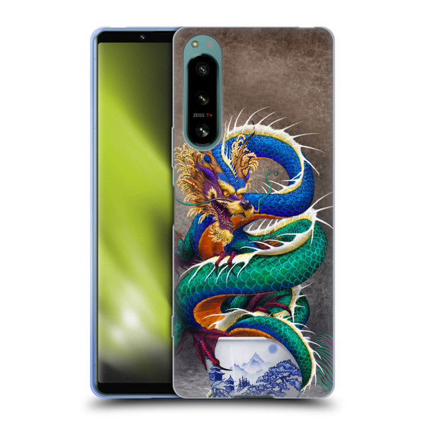 Stanley Morrison Dragons Asian Sake Drink Soft Gel Case for Sony Xperia 5 IV