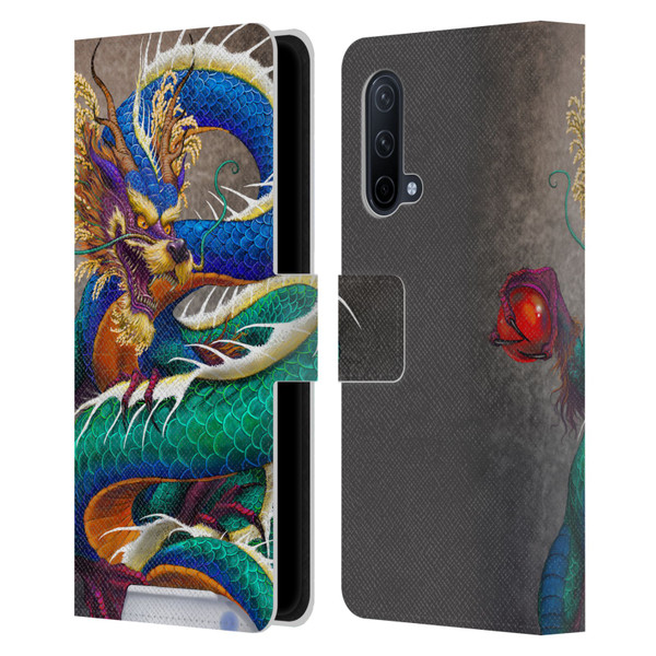 Stanley Morrison Dragons Asian Sake Drink Leather Book Wallet Case Cover For OnePlus Nord CE 5G