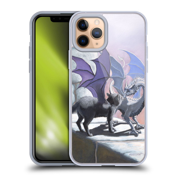 Stanley Morrison Dragons 2 Black Winged Cat Soft Gel Case for Apple iPhone 11 Pro