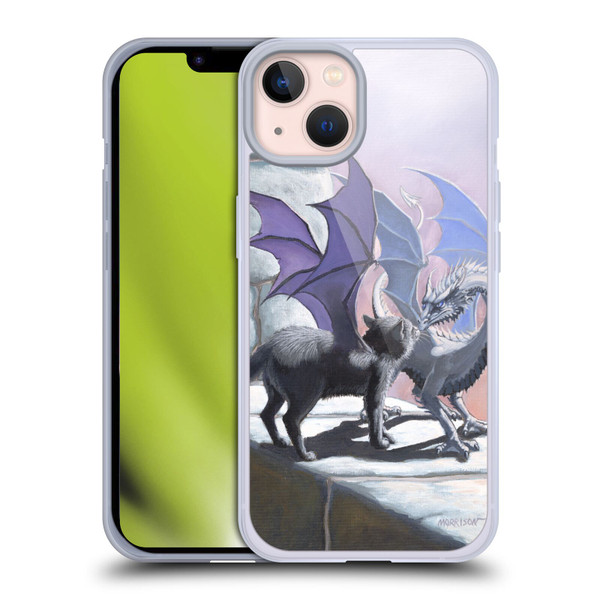 Stanley Morrison Dragons 2 Black Winged Cat Soft Gel Case for Apple iPhone 13