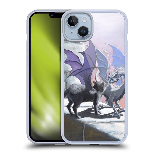 Stanley Morrison Dragons 2 Black Winged Cat Soft Gel Case for Apple iPhone 14 Plus