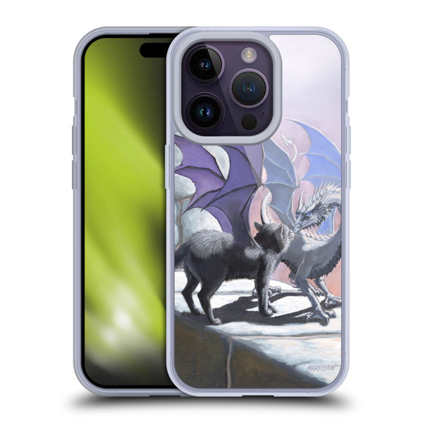 Stanley Morrison Dragons 2 Black Winged Cat Soft Gel Case for Apple iPhone 14 Pro