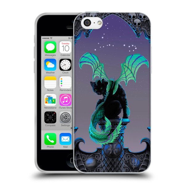 Stanley Morrison Dragons 2 Gothic Winged Cat Soft Gel Case for Apple iPhone 5c
