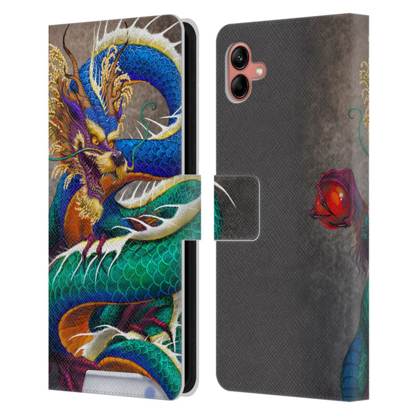 Stanley Morrison Dragons Asian Sake Drink Leather Book Wallet Case Cover For Samsung Galaxy A04 (2022)
