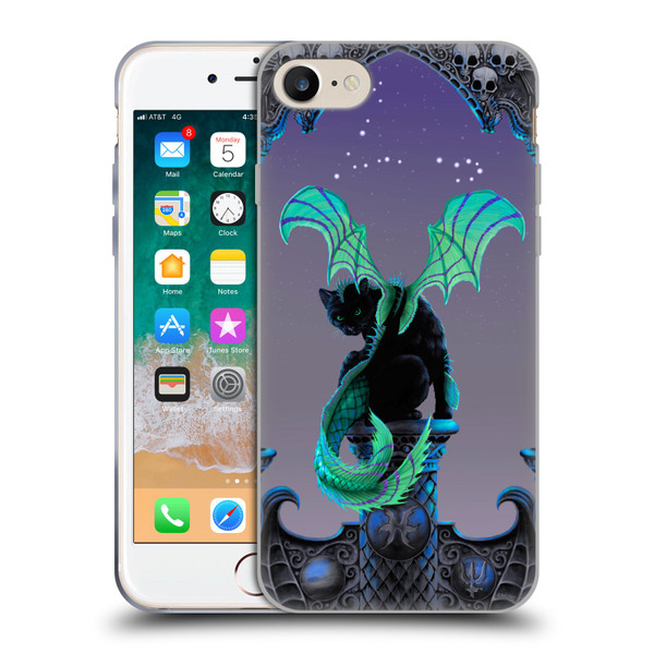 Stanley Morrison Dragons 2 Gothic Winged Cat Soft Gel Case for Apple iPhone 7 / 8 / SE 2020 & 2022