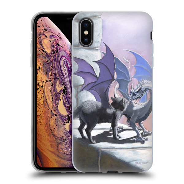 Stanley Morrison Dragons 2 Black Winged Cat Soft Gel Case for Apple iPhone XS Max