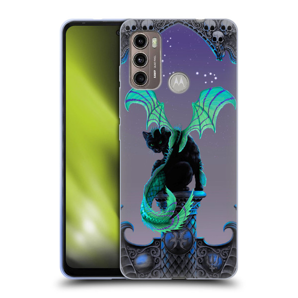 Stanley Morrison Dragons 2 Gothic Winged Cat Soft Gel Case for Motorola Moto G60 / Moto G40 Fusion