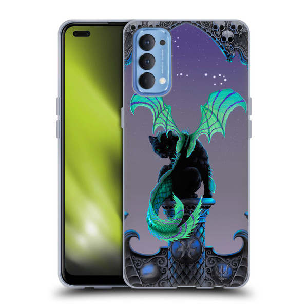 Stanley Morrison Dragons 2 Gothic Winged Cat Soft Gel Case for OPPO Reno 4 5G