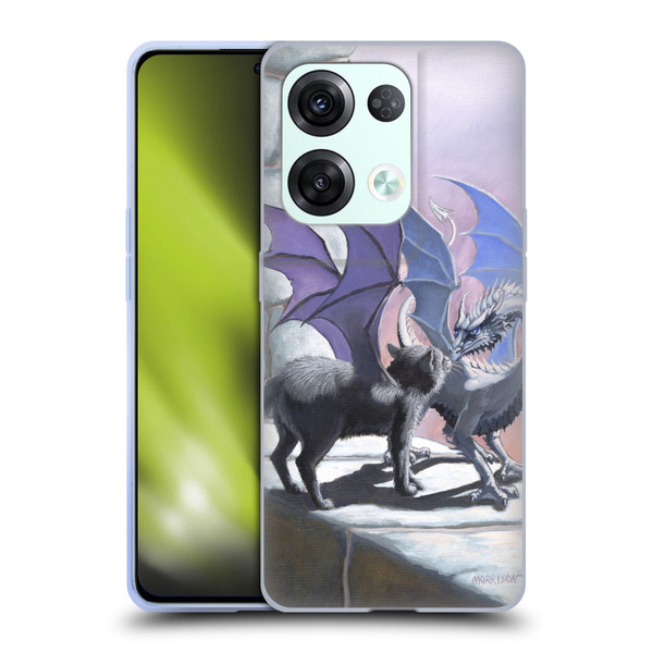 Stanley Morrison Dragons 2 Black Winged Cat Soft Gel Case for OPPO Reno8 Pro