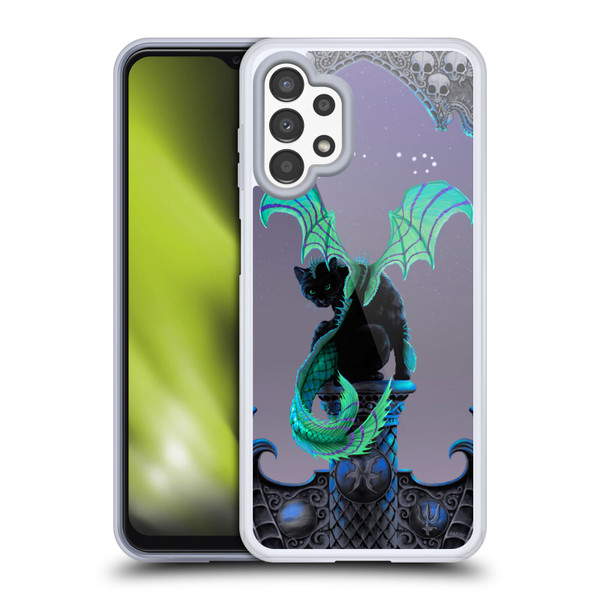 Stanley Morrison Dragons 2 Gothic Winged Cat Soft Gel Case for Samsung Galaxy A13 (2022)