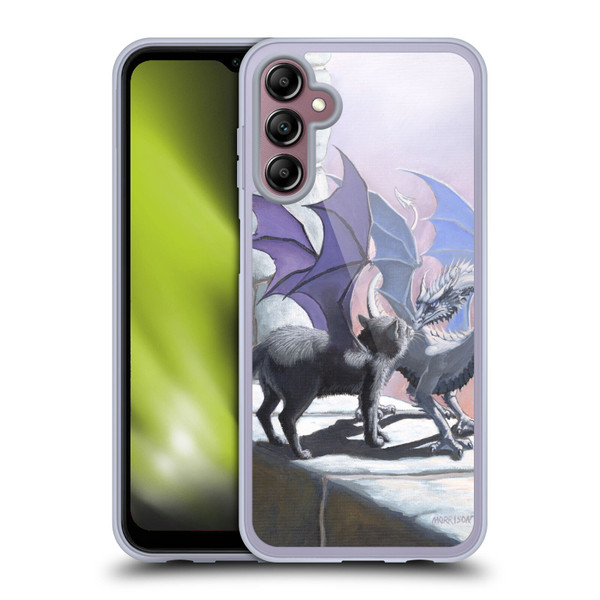 Stanley Morrison Dragons 2 Black Winged Cat Soft Gel Case for Samsung Galaxy A14 5G