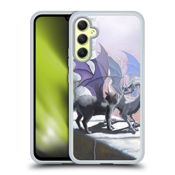 Stanley Morrison Dragons 2 Black Winged Cat Soft Gel Case for Samsung Galaxy A34 5G