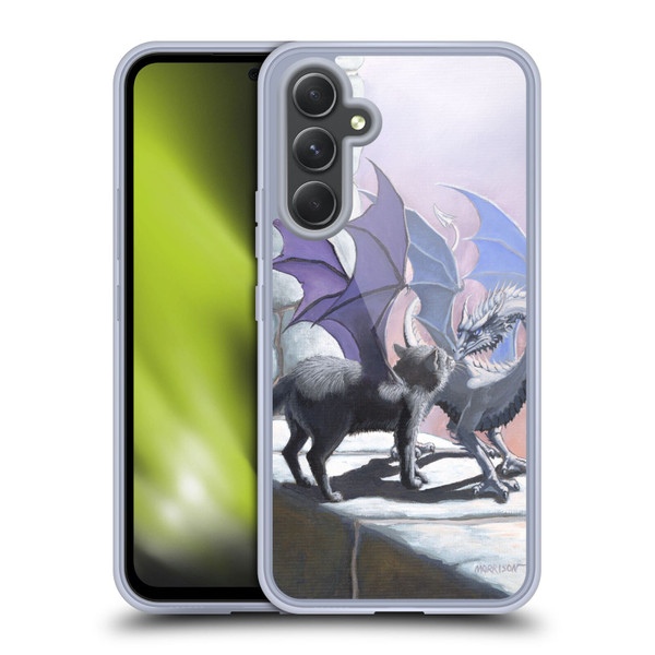 Stanley Morrison Dragons 2 Black Winged Cat Soft Gel Case for Samsung Galaxy A54 5G