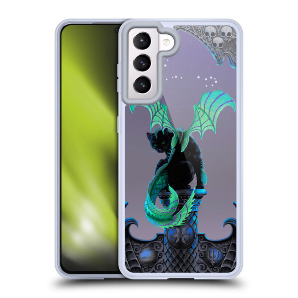 Stanley Morrison Dragons 2 Gothic Winged Cat Soft Gel Case for Samsung Galaxy S21 5G
