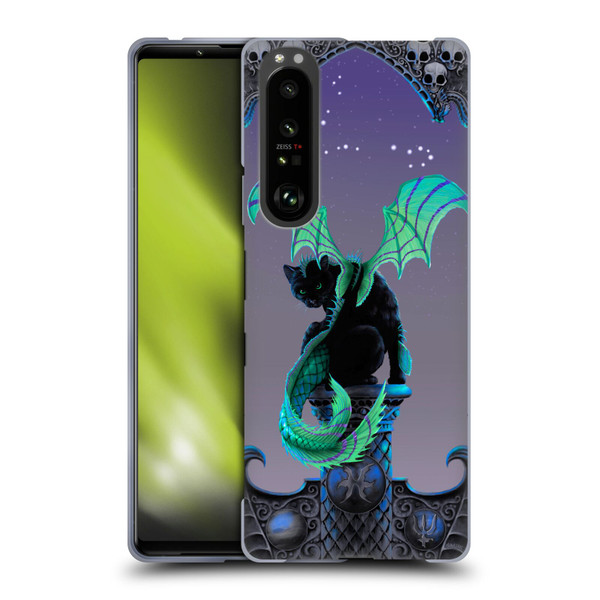 Stanley Morrison Dragons 2 Gothic Winged Cat Soft Gel Case for Sony Xperia 1 III