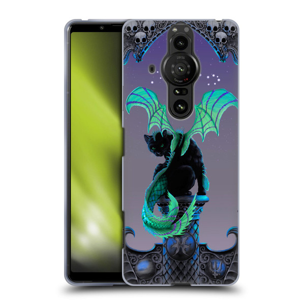 Stanley Morrison Dragons 2 Gothic Winged Cat Soft Gel Case for Sony Xperia Pro-I