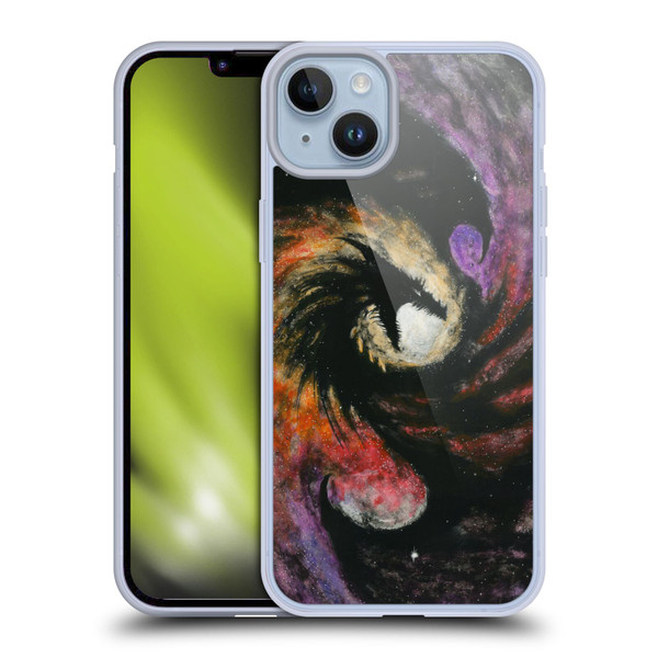 Stanley Morrison Dragons 3 Swirling Starry Galaxy Soft Gel Case for Apple iPhone 14 Plus
