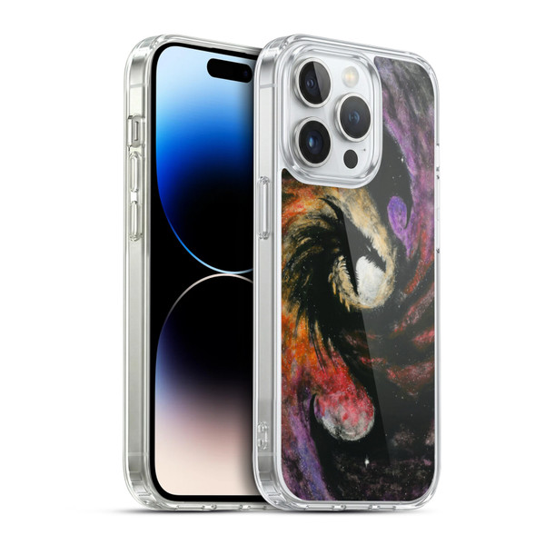 Stanley Morrison Dragons 3 Swirling Starry Galaxy Soft Gel Case for Apple iPhone 14 Pro & MagSafe
