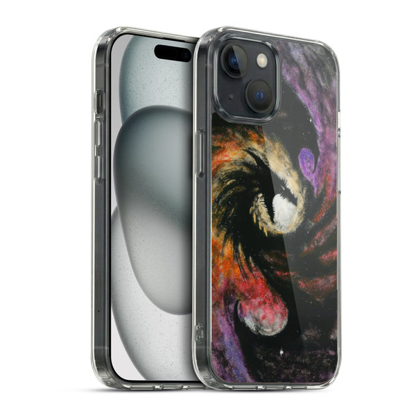 Stanley Morrison Dragons 3 Swirling Starry Galaxy Soft Gel Case for Apple iPhone 15 & MagSafe