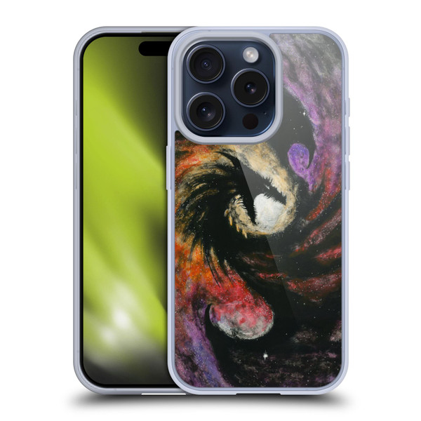 Stanley Morrison Dragons 3 Swirling Starry Galaxy Soft Gel Case for Apple iPhone 15 Pro