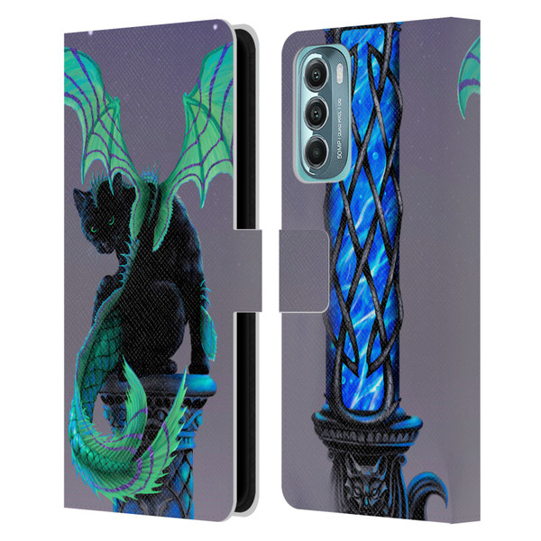 Stanley Morrison Dragons 2 Gothic Winged Cat Leather Book Wallet Case Cover For Motorola Moto G Stylus 5G (2022)
