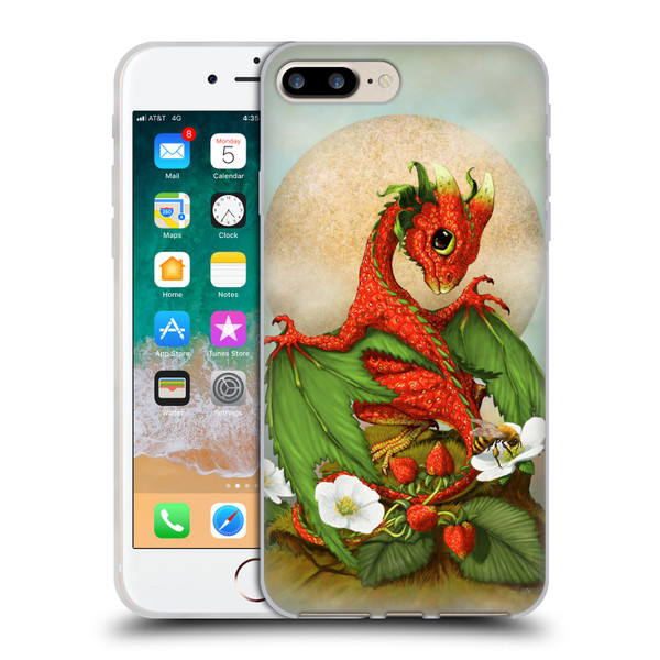 Stanley Morrison Dragons 3 Strawberry Garden Soft Gel Case for Apple iPhone 7 Plus / iPhone 8 Plus