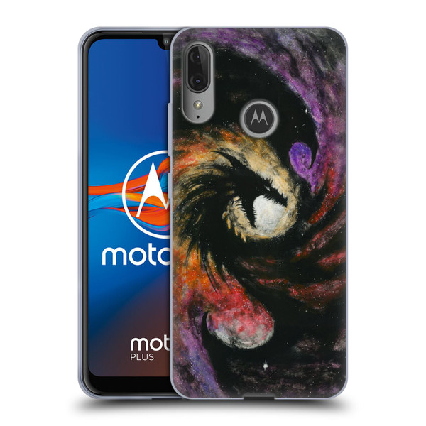 Stanley Morrison Dragons 3 Swirling Starry Galaxy Soft Gel Case for Motorola Moto E6 Plus