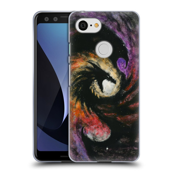 Stanley Morrison Dragons 3 Swirling Starry Galaxy Soft Gel Case for Google Pixel 3