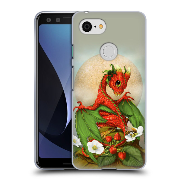 Stanley Morrison Dragons 3 Strawberry Garden Soft Gel Case for Google Pixel 3