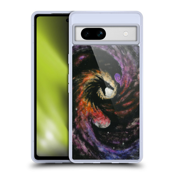 Stanley Morrison Dragons 3 Swirling Starry Galaxy Soft Gel Case for Google Pixel 7a