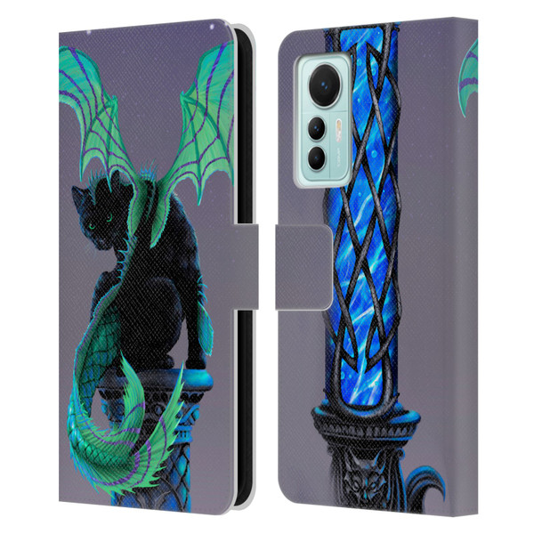 Stanley Morrison Dragons 2 Gothic Winged Cat Leather Book Wallet Case Cover For Xiaomi 12 Lite