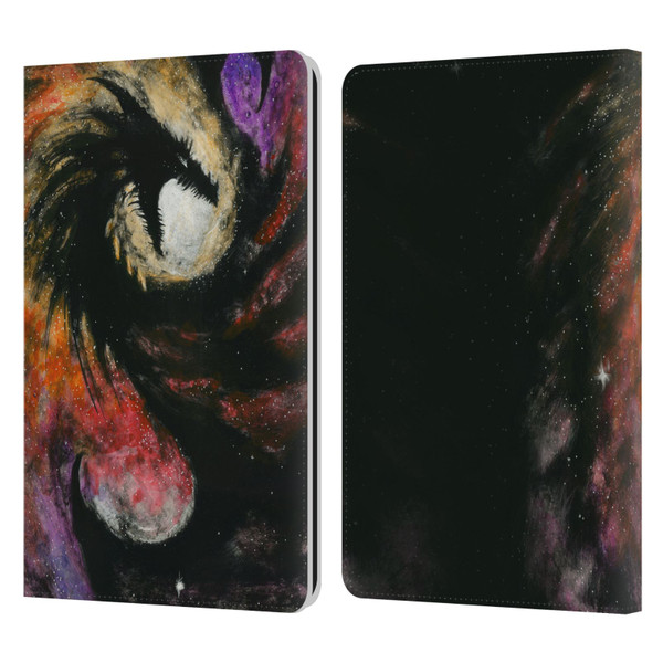 Stanley Morrison Dragons 3 Swirling Starry Galaxy Leather Book Wallet Case Cover For Amazon Kindle Paperwhite 1 / 2 / 3