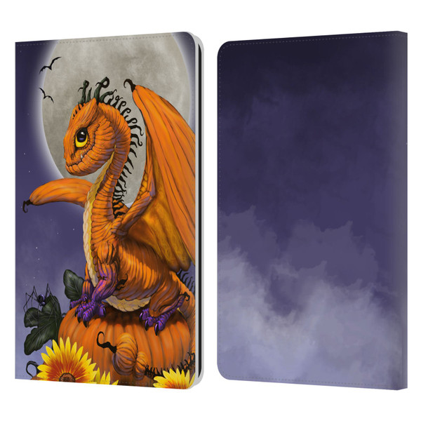 Stanley Morrison Dragons 3 Halloween Pumpkin Leather Book Wallet Case Cover For Amazon Kindle Paperwhite 1 / 2 / 3