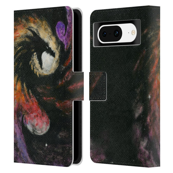 Stanley Morrison Dragons 3 Swirling Starry Galaxy Leather Book Wallet Case Cover For Google Pixel 8