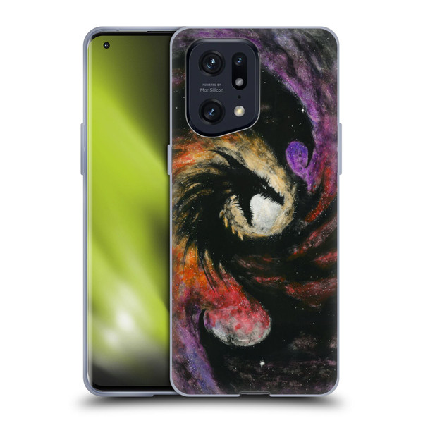 Stanley Morrison Dragons 3 Swirling Starry Galaxy Soft Gel Case for OPPO Find X5 Pro
