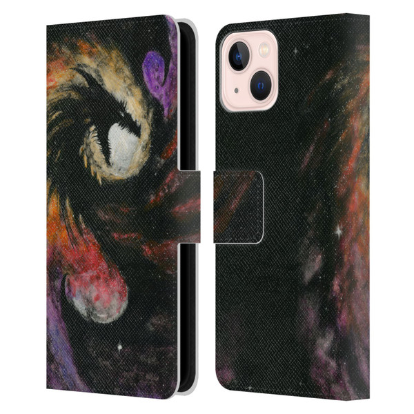 Stanley Morrison Dragons 3 Swirling Starry Galaxy Leather Book Wallet Case Cover For Apple iPhone 13