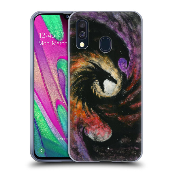 Stanley Morrison Dragons 3 Swirling Starry Galaxy Soft Gel Case for Samsung Galaxy A40 (2019)