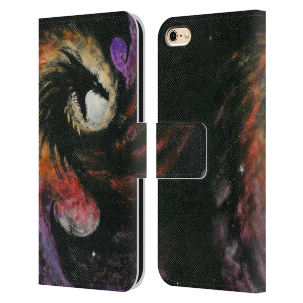 Stanley Morrison Dragons 3 Swirling Starry Galaxy Leather Book Wallet Case Cover For Apple iPhone 6 / iPhone 6s