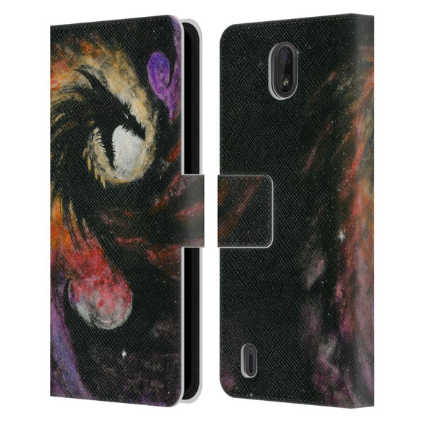 Stanley Morrison Dragons 3 Swirling Starry Galaxy Leather Book Wallet Case Cover For Nokia C01 Plus/C1 2nd Edition