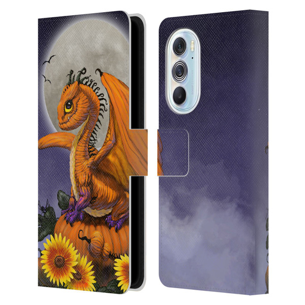 Stanley Morrison Dragons 3 Halloween Pumpkin Leather Book Wallet Case Cover For Motorola Edge X30