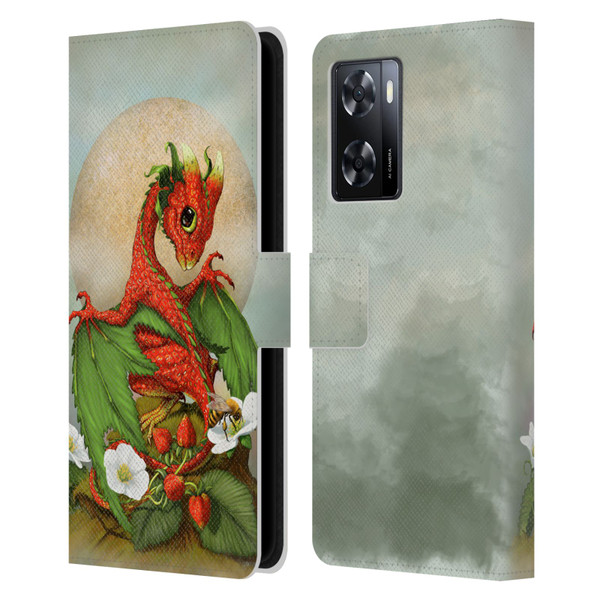 Stanley Morrison Dragons 3 Strawberry Garden Leather Book Wallet Case Cover For OPPO A57s