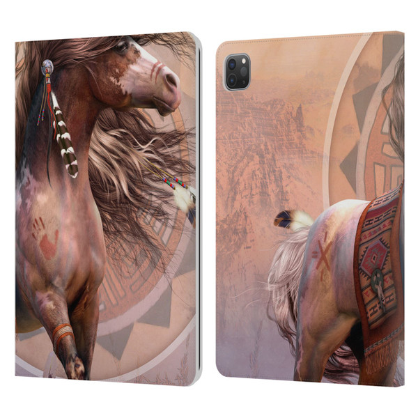 Laurie Prindle Fantasy Horse Spirit Warrior Leather Book Wallet Case Cover For Apple iPad Pro 11 2020 / 2021 / 2022
