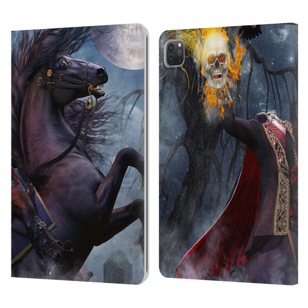 Laurie Prindle Fantasy Horse Sleepy Hollow Warrior Leather Book Wallet Case Cover For Apple iPad Pro 11 2020 / 2021 / 2022
