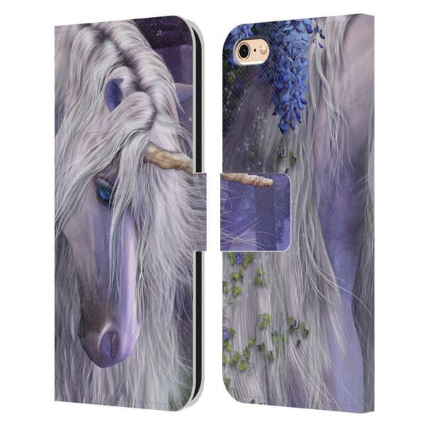 Laurie Prindle Fantasy Horse Moonlight Serenade Unicorn Leather Book Wallet Case Cover For Apple iPhone 6 / iPhone 6s