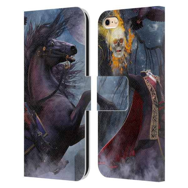 Laurie Prindle Fantasy Horse Sleepy Hollow Warrior Leather Book Wallet Case Cover For Apple iPhone 6 / iPhone 6s