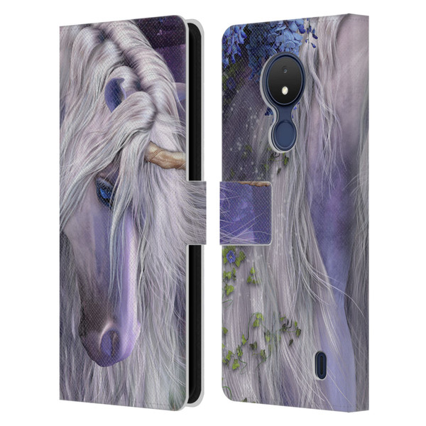 Laurie Prindle Fantasy Horse Moonlight Serenade Unicorn Leather Book Wallet Case Cover For Nokia C21